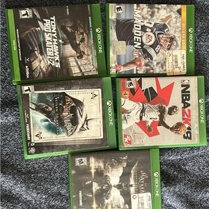Xbox One Video Game Collection - Green Cases